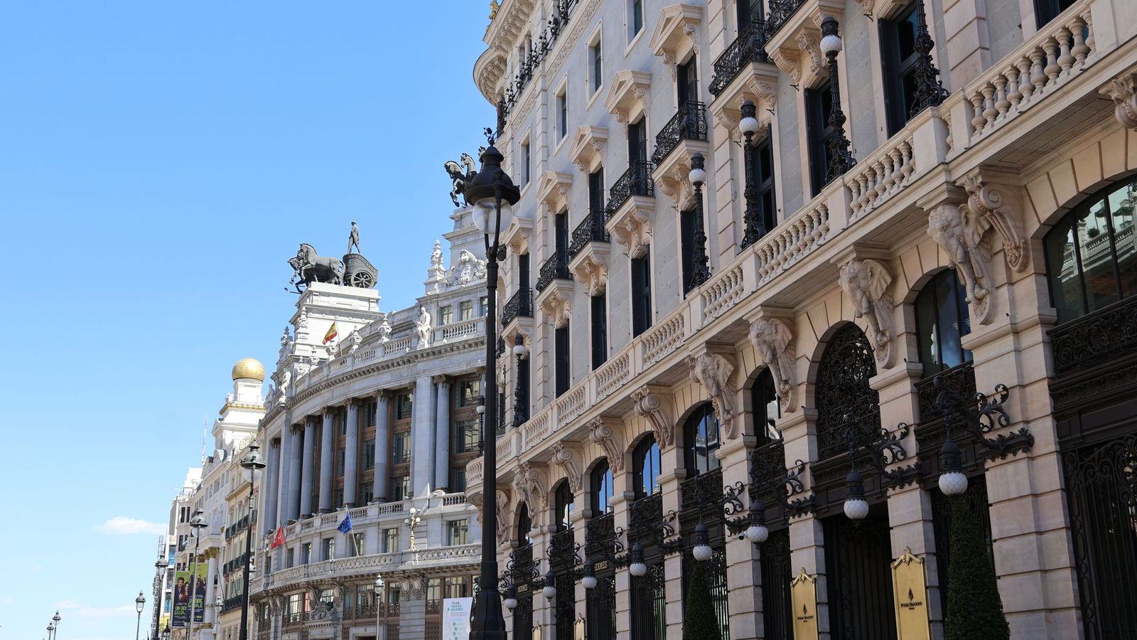 Une avenue du centre de Madrid